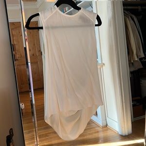 Ivory silk backless top - Alice + Olivia